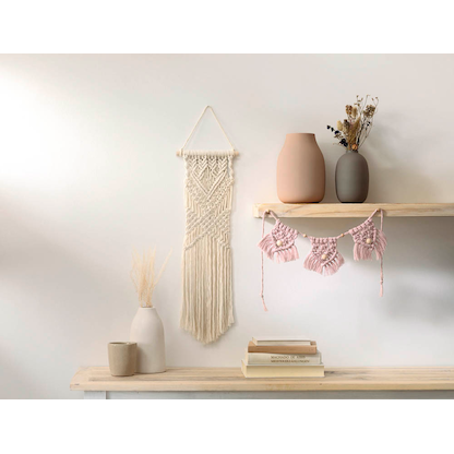 Artikelbild 4 für folia Makramee-Set Boho natur, rosé, Artikelnummer 963597