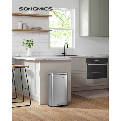 Artikelbild 2 für SONGMICS Mülleimer 30,0 l silber, Artikelnummer 291557