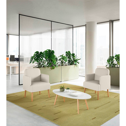 Artikelbild 2 für meet powered by PAPERFLOW Besuchersessel Brooks FTBROSC.23.12 elfenbein Kunststoff, Artikelnummer 687709