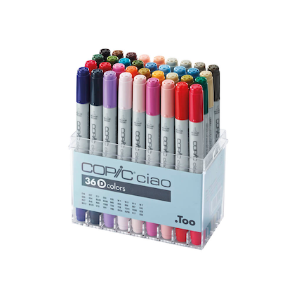 Artikelbild 2 für COPIC® Ciao D Layoutmarker-Set farbsortiert 1,0 + 6,0 mm, 36 St., Artikelnummer 711198