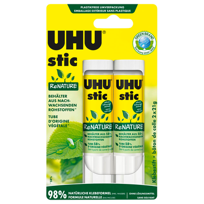Artikelbild 12 für 2 UHU stic ReNATURE Klebestifte 2x 21,0 g, Artikelnummer 451973