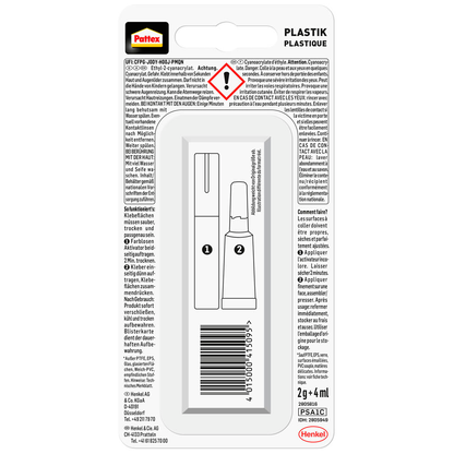 Artikelbild 3 für Pattex PLASTIX Sekundenkleber 2,0 g, Artikelnummer 464398
