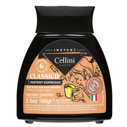 Artikelbild 4 für Cellini INSTANT-ESPRESSO Instantkaffee, Arabica- und Robustabohnen kräftig, 100 g, Artikelnummer 260784