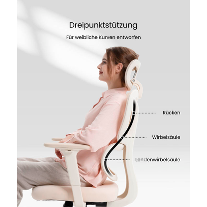 Artikelbild 5 für FlexiSpot Bürostuhl BS5W Stoff orange, Gestell schwarz, Artikelnummer 656359