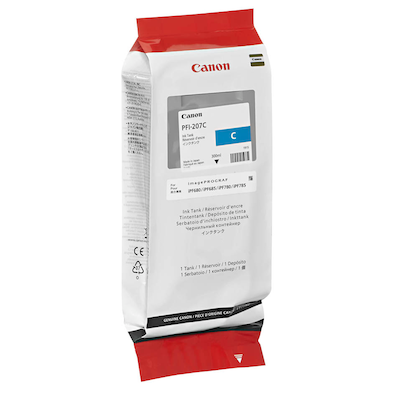 Artikelbild 2 für Canon PFI-207 C cyan Druckerpatrone, Artikelnummer 134611