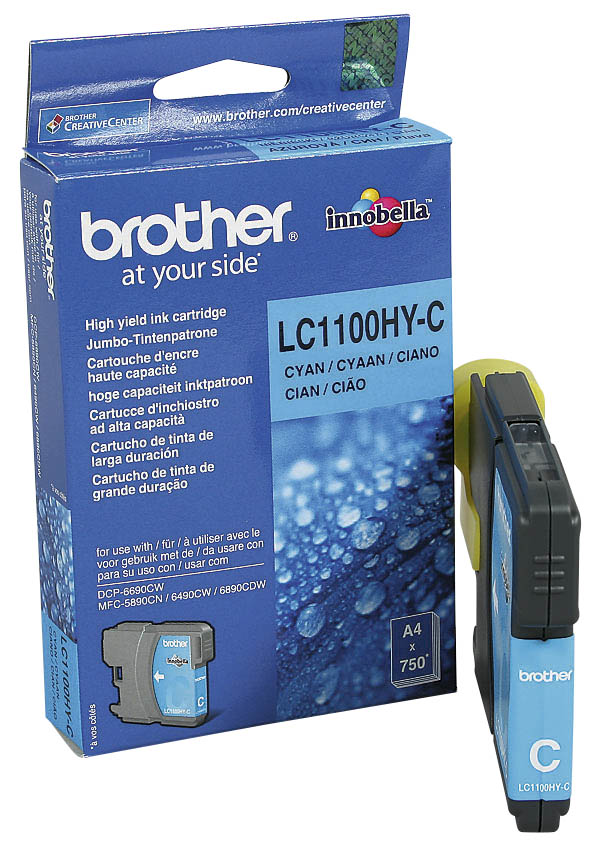 Brother LC12EC Original Tintenpatrone Cyan – 1 Patrone, Ca. 450 Seiten | Für Ausgewählte Brother Drucker