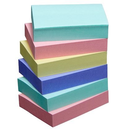 Artikelbild 2 für Post-it® Recycling Notes Rainbow Haftnotizen farbsortiert, 6 Blöcke, Artikelnummer 620522