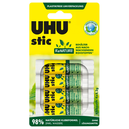 Artikelbild 7 für 4 UHU stic ReNATURE Klebestifte 4x 8,2 g, Artikelnummer 451999