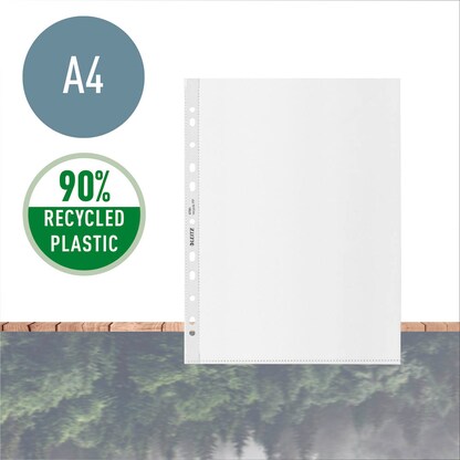 Artikelbild 3 für AKTION: 100 LEITZ Prospekthüllen recycle 4791 DIN A4 transparent genarbt 0,10 mm mit Prämie nach Registrierung, Artikelnummer 696930