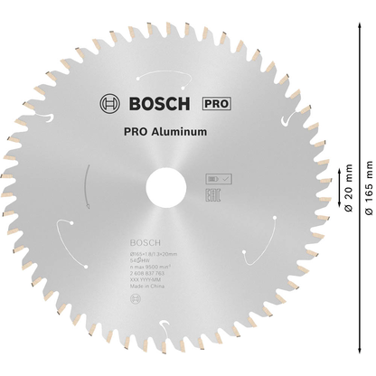 Artikelbild 6 für AKTION: BOSCH PRO Aluminium Kreissägeblatt 165,0 mm, 54 Zähne mit Prämie nach Registrierung, Artikelnummer 488377