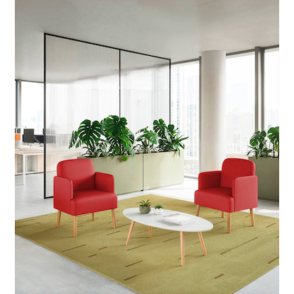 Artikelbild 2 für meet powered by PAPERFLOW Besuchersessel Brooks FTBROSC.23.18 rot Kunststoff, Artikelnummer 687808