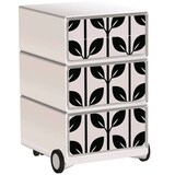 Artikelbild 1 für PAPERFLOW easyBox Black & White Rollcontainer weiß, schwarz 4 Auszüge 39,0 x 43,6 x 64,2 cm, Artikelnummer 215036