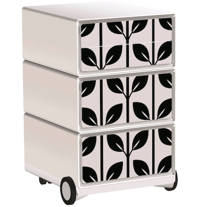 Artikelbild für PAPERFLOW easyBox Black & White Rollcontainer weiß, schwarz 4 Auszüge 39,0 x 43,6 x 64,2 cm, Artikelnummer 215036
