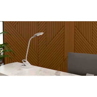 Artikelbild 11 für Hansa Swirl Schreibtischlampe weiß, silber 4 W mit Tischklemme, Artikelnummer 496147