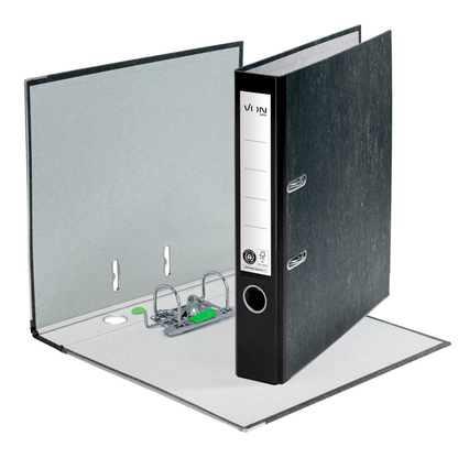 Artikelbild 2 für VON LEITZ Ordner schwarz mamoriert Karton 5,0 cm DIN A4, Artikelnummer 635676