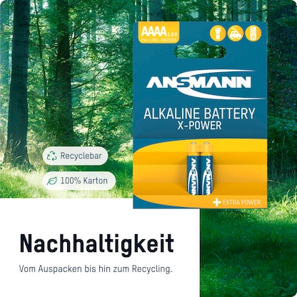 Artikelbild 6 für 2 ANSMANN Batterien X-POWER Mini AAAA 1,5 V, Artikelnummer 562696