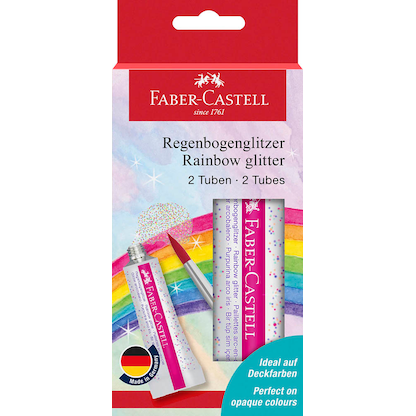 Artikelbild für 2 FABER-CASTELL Regenbogen Gel Glitzer farbsortiert 2 x 12,0 g, Artikelnummer 277891