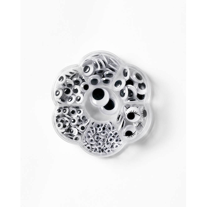 Artikelbild 2 für folia Wackelaugen weiß BIG BOX MIX Ø 5,0 - 20,0 mm 200 St., Artikelnummer 692481