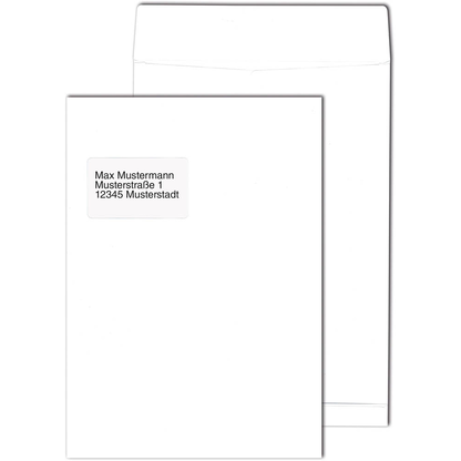 Artikelbild für MAILmedia Faltentaschen DIN C4 mit Fenster weiß mit 4,0 cm Falte, 100 St., Artikelnummer 157152