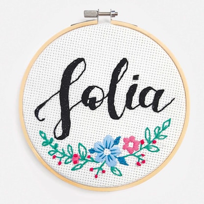 Artikelbild 2 für folia Stickbild mit Stickrahmen natur, Artikelnummer 287486