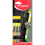 Artikelbild 1 für maped FLUO DUO Textmarker farbsortiert, 3 St., Artikelnummer 701692