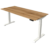 Artikelbild 1 für Kerkmann Move 4 elektrisch höhenverstellbarer Schreibtisch eiche rechteckig, T-Fuß-Gestell weiß 180,0 x 80,0 cm, Artikelnummer 997989