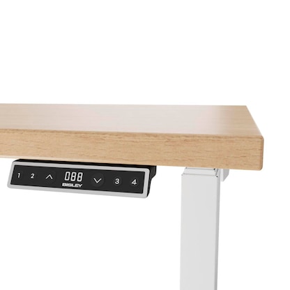 Artikelbild 3 für BISLEY E-WonderTech elektrisch höhenverstellbarer Schreibtisch kendal eiche rechteckig, T-Fuß-Gestell weiß 140,0 x 80,0 cm, Artikelnummer 413449