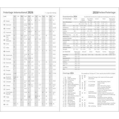 Artikelbild 4 für geiger notes Taschenkalender Wochenplaner Septimus 2026 schwarz, Artikelnummer 550739
