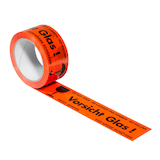 Artikelbild 1 für SUPRA Warnklebeband Vorsicht Glas! leuchtorange 50,0 mm x 66,0 m 1 Rolle, Artikelnummer 590927