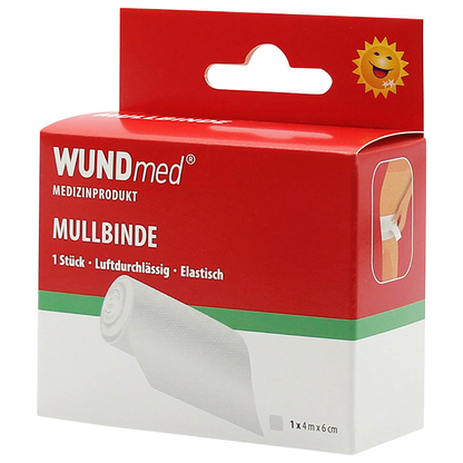 Artikelbild für WUNDmed® Mullbinde 02-103 weiß 6,0 cm x 4,0 m, 1 St., Artikelnummer 470528