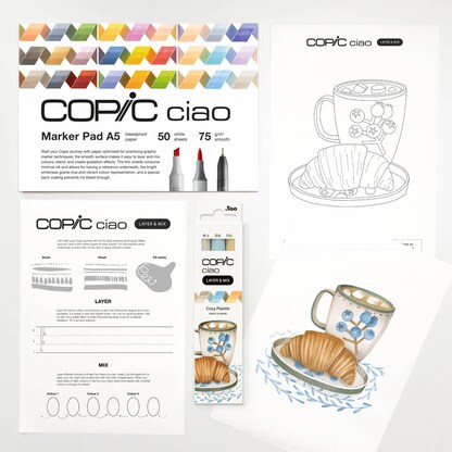 Artikelbild 4 für COPIC® Ciao 3D Cozy Palette Starter Layoutmarker-Set farbsortiert 1,0 + 6,0 mm, 1 Set, Artikelnummer 606586