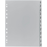 Artikelbild 1 für Exacompta Ordnerregister DIN A4 Vollformat Jan.-Dez. grau 12-teilig, 1 Satz, Artikelnummer 386431