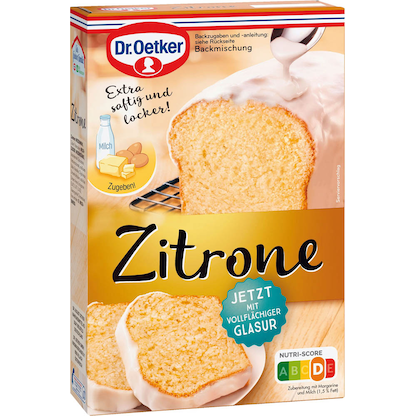 Artikelbild für Dr. Oetker Zitrone Backmischung 525,0 g, Artikelnummer 748812