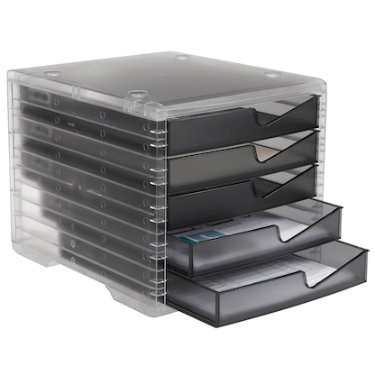 Artikelbild 3 für styro Schubladenbox styroswingbox light anthrazit 275-8430.924, DIN A4 mit 5 Schubladen, Artikelnummer 821742