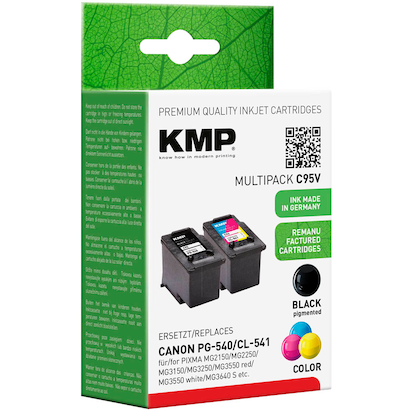 Artikelbild 2 für KMP C95V schwarz, color Druckköpfe kompatibel zu Canon PG-540/CL-541, 2er-Set, Artikelnummer 473991