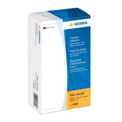 Artikelbild 11 für 500 HERMA Frankieretiketten 4329 weiß 163,0 x 45,0 mm, Artikelnummer 144121