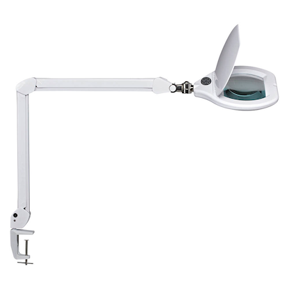 Artikelbild für MAUL MAULcrystal Lupenleuchte weiß 18 W mit Tischklemme, Artikelnummer 388506