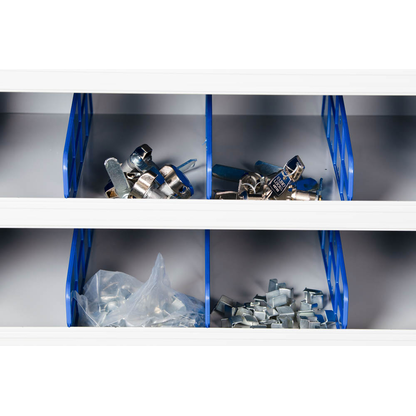 Artikelbild 5 für Gürkan Stahlschrank 110666 lichtgrau, blau 100,0 x 40,0 x 198,0 cm, aufgebaut, Artikelnummer 149000