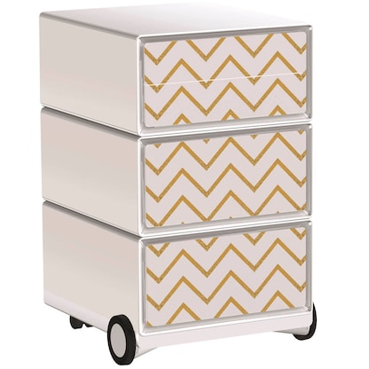 Artikelbild für PAPERFLOW easyBox Classic Chic Rollcontainer weiß, bunt 4 Auszüge 39,0 x 43,6 x 64,2 cm, Artikelnummer 214906