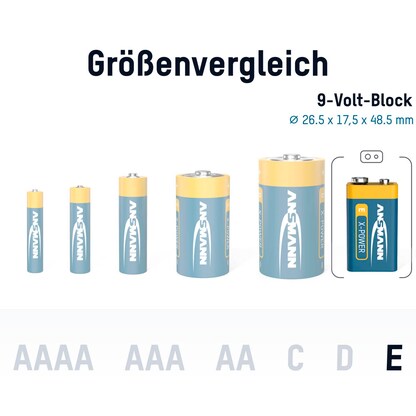 Artikelbild 7 für ANSMANN Batterie X-POWER E-Block 9,0 V, Artikelnummer 585018