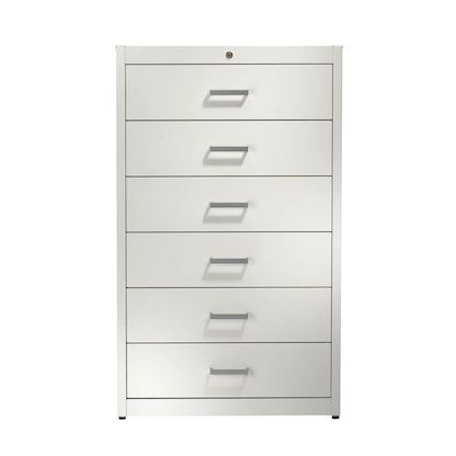 Artikelbild 4 für mauser client cardy Karteischrank lichtgrau 6 Schubladen 80,0 x 60,0 x 135,0 cm, Artikelnummer 259527