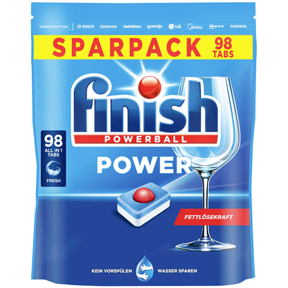 Artikelbild 1 für finish POWERBALL POWER ALL IN 1 Spülmaschinentabs 98 St., Artikelnummer 539899