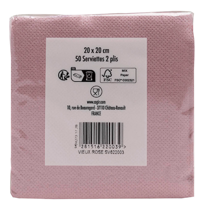 Artikelbild 4 für PROnappe Servietten altrosa 2-lagig 20,0 x 20,0 cm, 50 St., Artikelnummer 634729