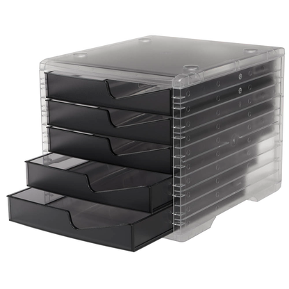 Artikelbild 4 für styro Schubladenbox styroswingbox light anthrazit 275-8430.924, DIN A4 mit 5 Schubladen, Artikelnummer 821742