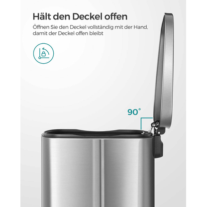 Artikelbild 6 für SONGMICS Mülleimer 50,0 l silber, Artikelnummer 289928