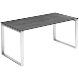 Artikelbild 1 für röhr Imperia höhenverstellbarer Schreibtisch quarzit rechteckig, Kufen-Gestell silber 160,0 x 80,0 cm, Artikelnummer 185637