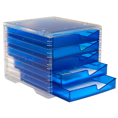 Artikelbild 3 für styro Schubladenbox styroswingbox light blau 275-8430.324, DIN A4 mit 5 Schubladen, Artikelnummer 821847