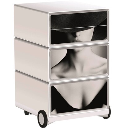 Artikelbild für PAPERFLOW easyBox Classic Chic Rollcontainer weiß, bunt 4 Auszüge 39,0 x 43,6 x 64,2 cm, Artikelnummer 214476