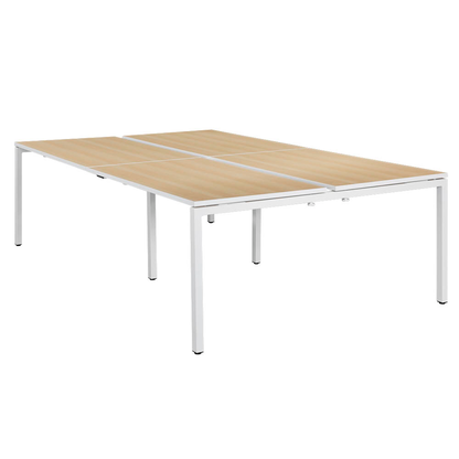 Artikelbild 8 für PAPERFLOW easyDesk Doppelschreibtisch buche rechteckig, 4-Fuß-Gestell weiß 320,0 x 166,0 cm, Artikelnummer 527940