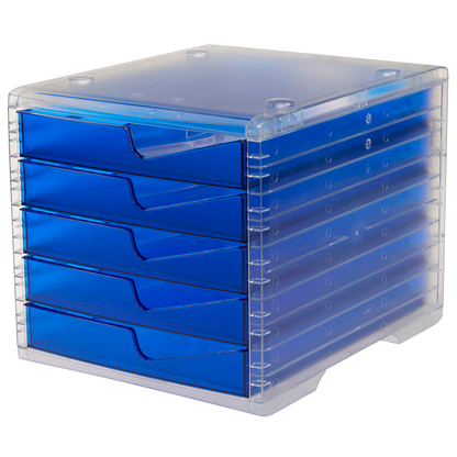 Artikelbild 4 für styro Schubladenbox styroswingbox light blau 275-8430.324, DIN A4 mit 5 Schubladen, Artikelnummer 821847